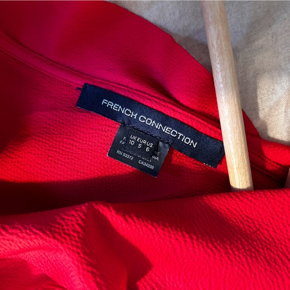 French Connection Fuchsia / Red Drape Cold Shoulder Dress - Picture 9 of 11